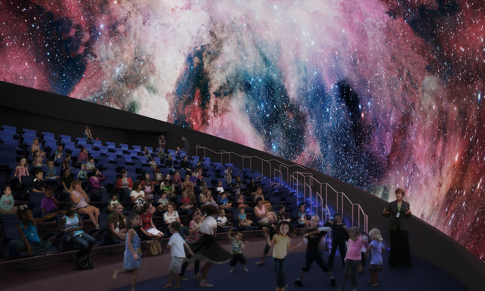 planetarium interior at the new museum in Downtown Miami